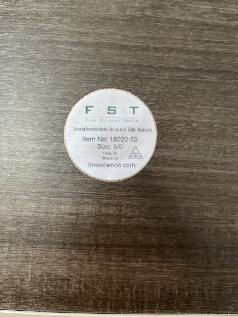 FST缝合线18020-50 编制丝绸缝合线5/0 动物解剖缝合线