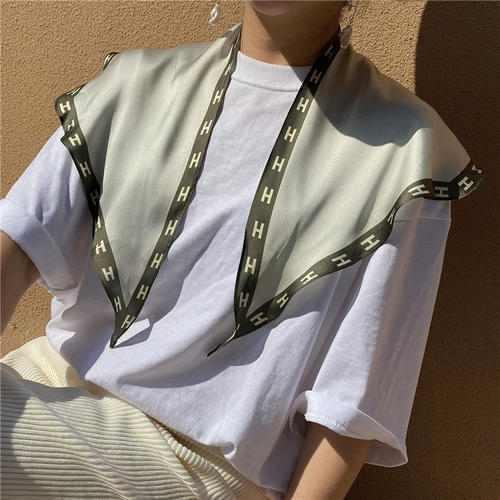 Универсальный осенний шарф, тонкий фальшивый воротник, накидка, юбка, с защитой шеи