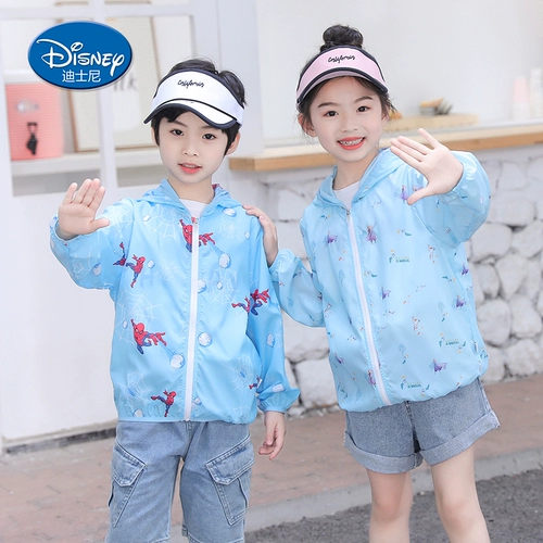 Дисней, детский солнцезащитный крем, одежда для защиты от солнца, летняя куртка подходит для мужчин и женщин, «Холодное сердце», УФ-защита