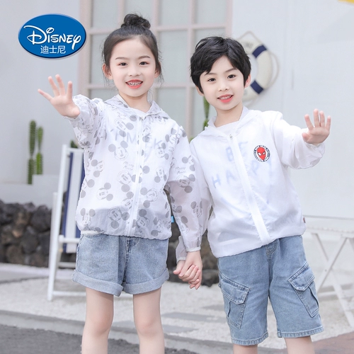 Дисней, детский солнцезащитный крем, одежда для защиты от солнца, летняя куртка подходит для мужчин и женщин, «Холодное сердце», УФ-защита