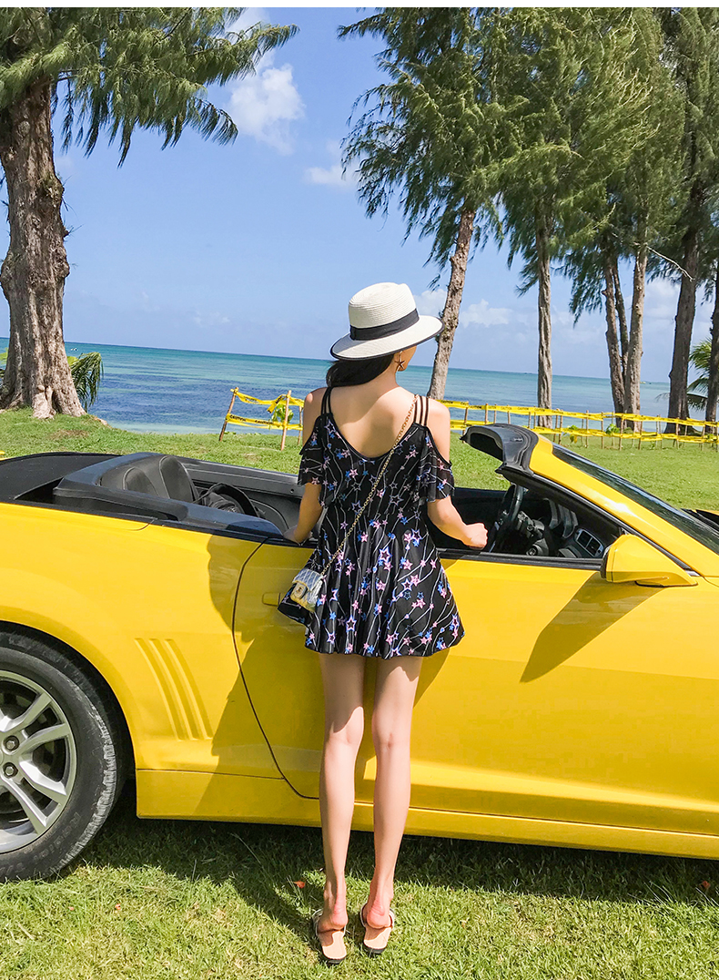 Áo tắm nữ Một mảnh Váy che bụng Bảo tồn Slim Beach Kem chống nắng Tay áo tắm Boxer Kích thước lớn Spa - Bộ đồ bơi One Piece bikini một mảnh đi biển