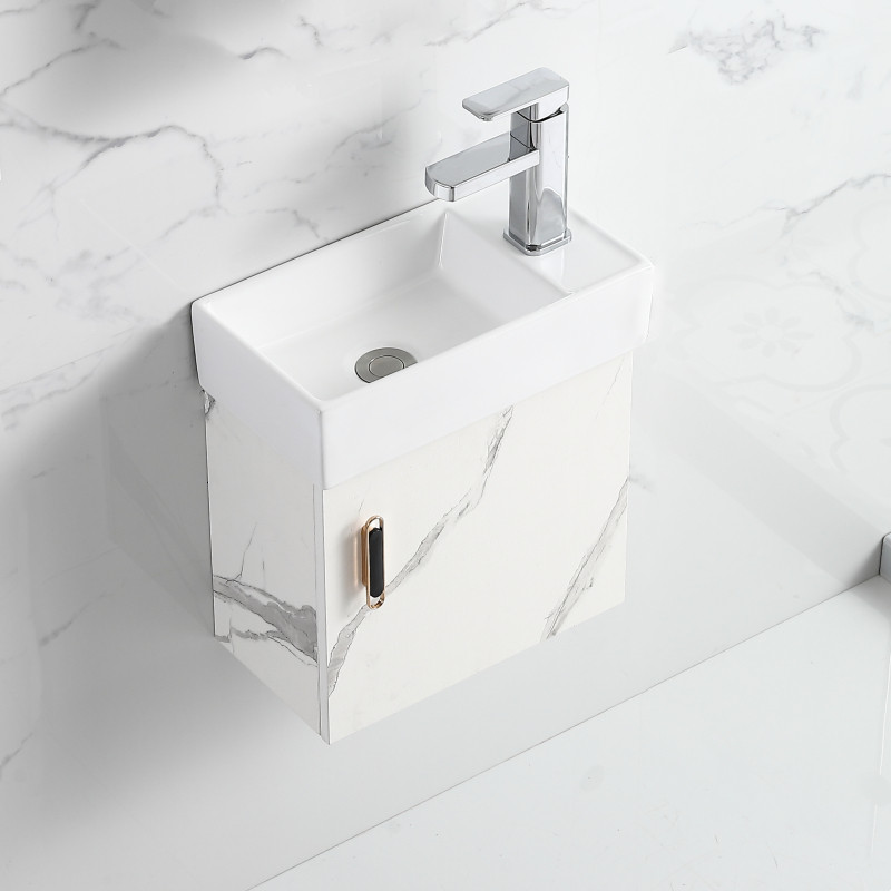 Waterproof bathroom cabinet combination small apartment powder room washbasin hanging cabinet washbasin bathroom washbasin simple and ultra-small