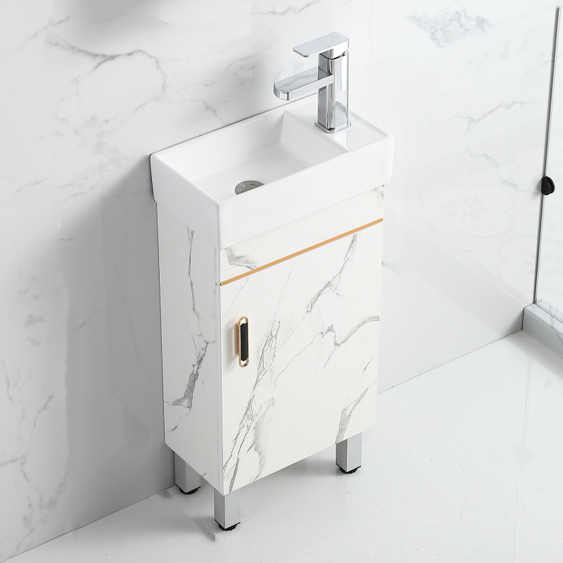 Waterproof smart bathroom cabinet combination small apartment powder room washbasin floor-to-ceiling washbasin bathroom washbasin ultra-small
