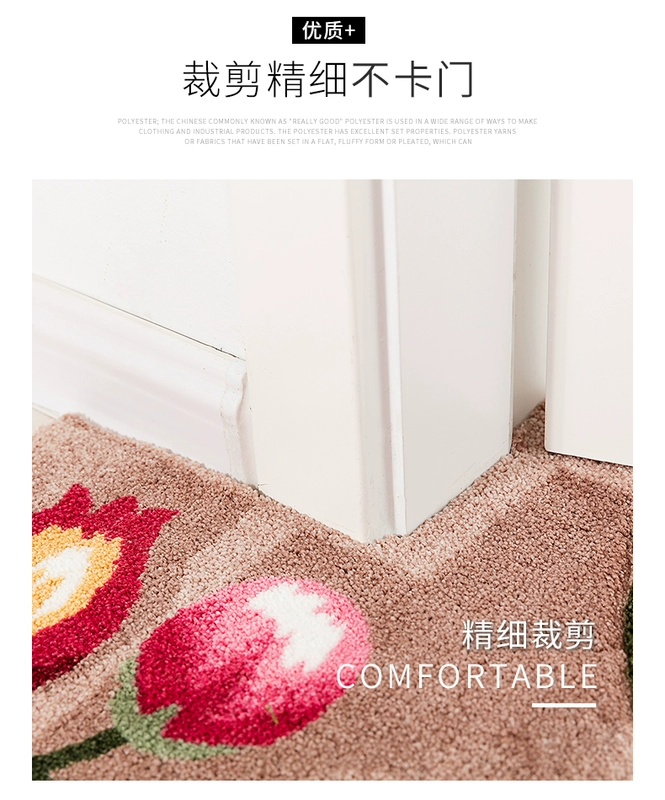 thảm cửa lối vào có thể được cắt thảm sàn mat tấm thảm chùi chân thảm phòng khách ở phía trước của cửa đến cửa nhà kiểu thảm không trơn trượt - Thảm sàn xốp trải sàn