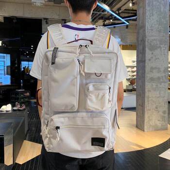 Large-capacity double-shoulder air-cushion student school bag, simple and versatile computer bag, leisure travel, sports mountaineering, basketball backpack