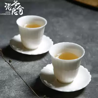Porcelain Ye Liangcang) Dechina white porcelain master Cup Single Cup Kung Fu household jade porcelain personal Pu'er tea cup pure white