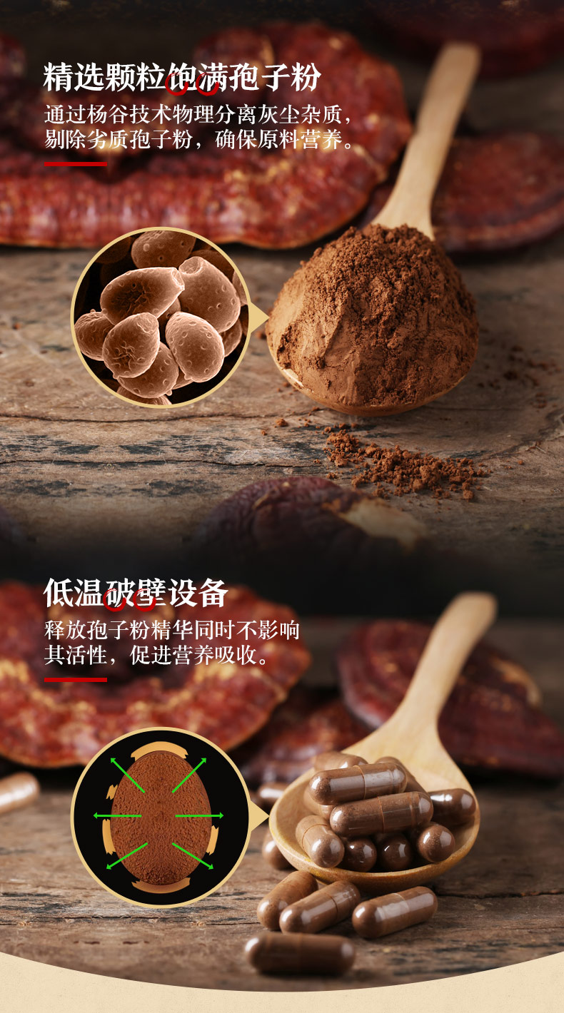 汤臣倍健 破壁灵芝孢子粉胶囊 60粒 图8