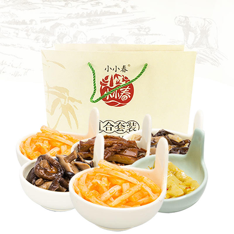 Small Little Spring Angie Wild vegetable Old Tan Asparagus Oil Braised Asparagus Asparagus Slices Casual Box Gift Box Dress