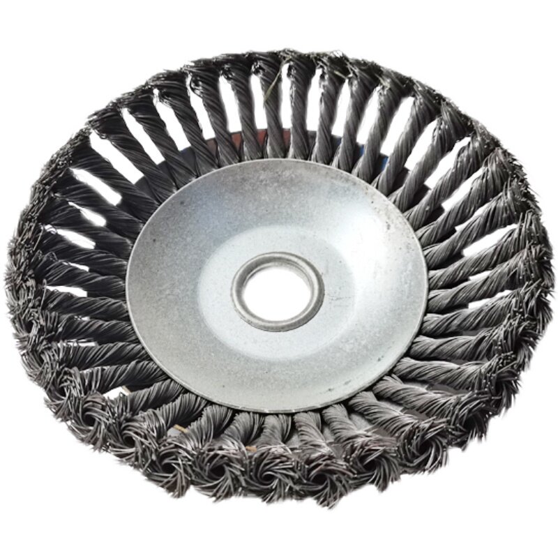 Small mower wire brush round mower beating grass wheel hoe straw head thickened rust removing weeding disc accessories Home