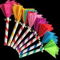 Kindergarten light instrument exercises childrens morning exercises cheerleading props square dance flower sticks overlord whip Lotus sound stick money stick