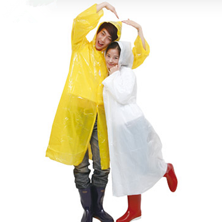 Outdoor climbing travel with thickened disposable raincoat tie buckle rain cloak head adult children drifted and drifted