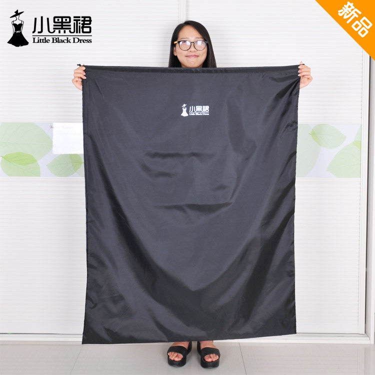 Small black skirt large collection bag with large waterproof harness pocket large dust bag packaging bag black