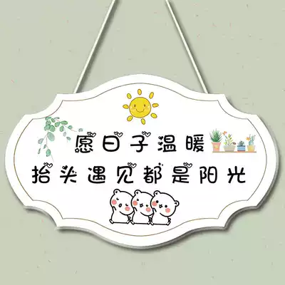 ins Nordic simple style wall decoration door pendant decoration room door door hanging decoration door number creative woman