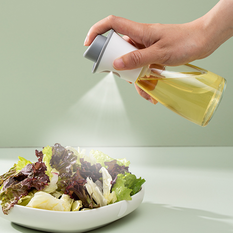 Japan Oil Spray Bottle Kitchen Barbecue Spray Edible Oil Mist-Like Glass Thickened Fitness Slimy Olive Oil Pot