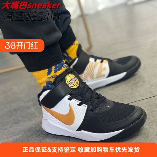 Nike Team Hustle D 9 Gs Big Kids' Cushioning and Wear-Resistant Training Sports Basketball Shoes Aq4224-004