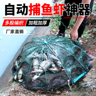 Fishing net shrimp cage folding umbrella cage fishing nets catch yellow pupa, loach lobster net cage crab cage fishing shrimp fish cage flower basket
