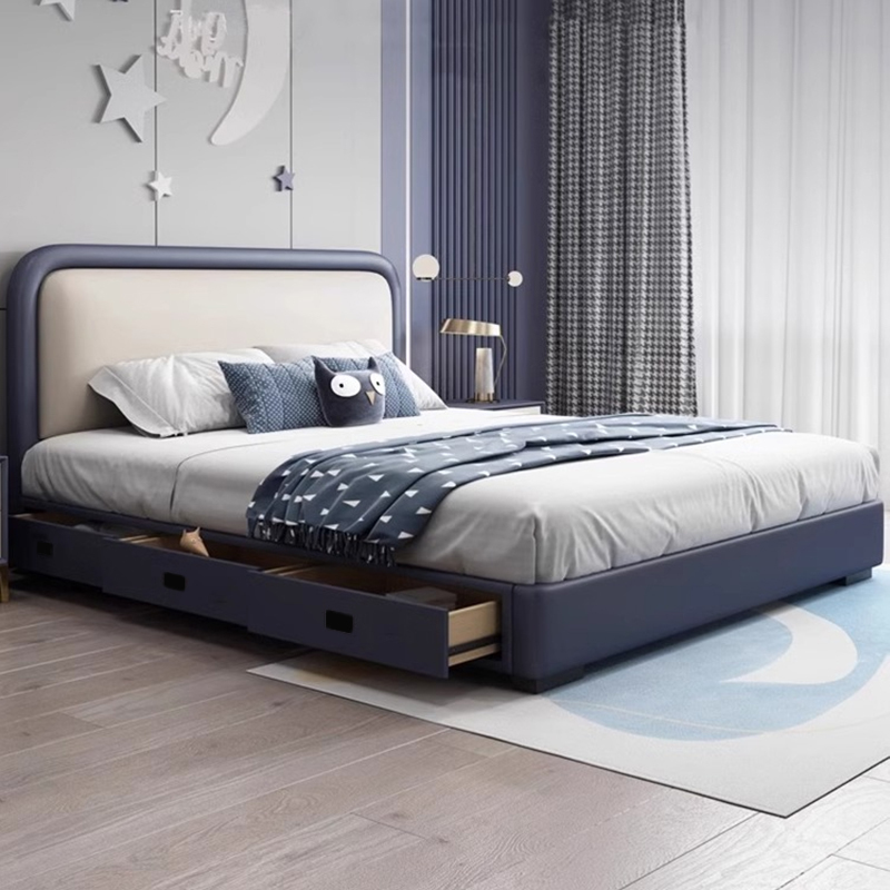 2026 New Model Youth and Children's Bed for Boys and Girls, Small Apartment, 1.5m Single/Double Beds, 1.2m with Storage Space