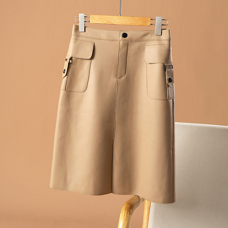 Neat and modern trendy atmosphere Slim and versatile casual high-waist mid-length skirt for ladies in autumn and winter