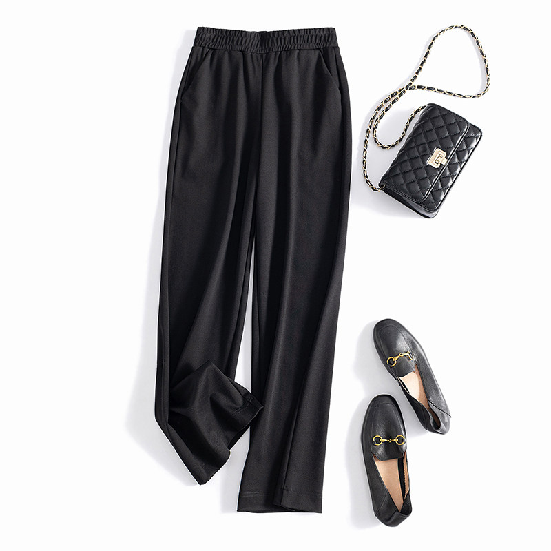 Fashion and hard work leisure and thin and pure color and elastic retro lady autumn and winter pants