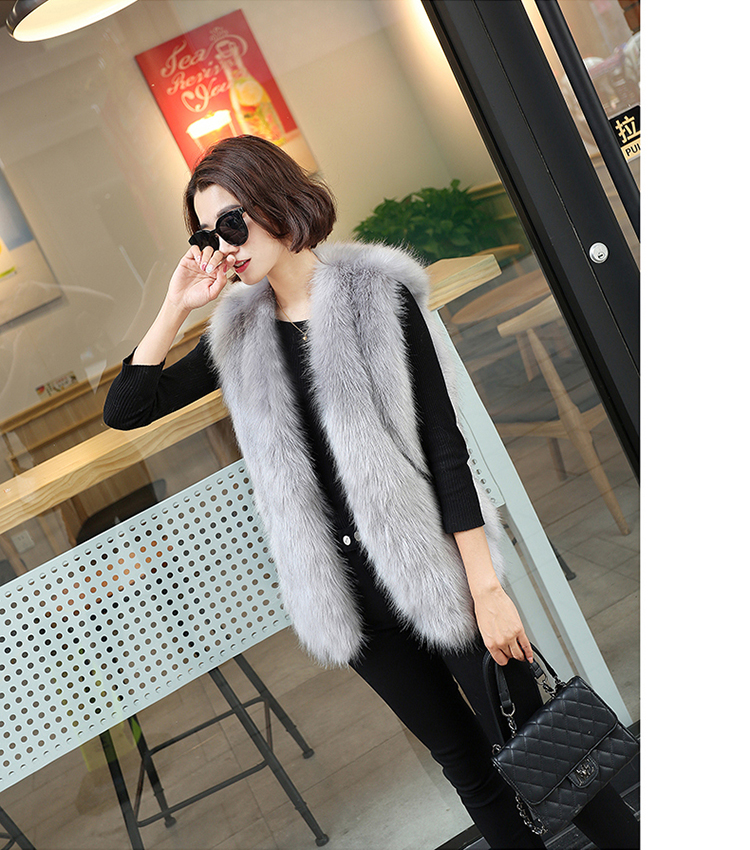 Mùa thu đông 2018 mới giả lông cáo lông cỏ nữ ngắn phần Slim Phiên bản Hàn Quốc của áo khoác lông chồn áo khoác lông cừu