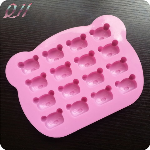 Tự làm khuôn sô cô la silicone xà phòng rắn góc hoạt hình dễ thương 16 với khuôn gấu nướng khuôn khuôn làm bánh cá