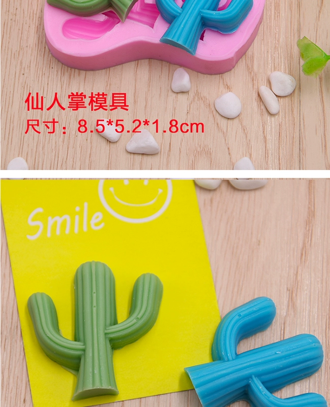 Tự làm bánh xương rồng khuôn xà phòng làm bằng tay thả gel fondant silicone mô hình làm bằng tay sô cô la khuôn kem silicon