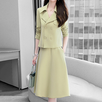 Mapping Hong Kong Light Extravagant Superior Sense Suit Half Body Dress Woman Fashion Temperament Slim Fit Two Sets