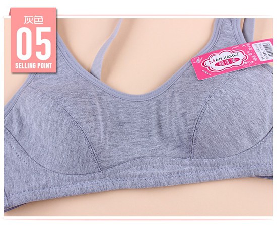 Cotton nguyên chất không có vòng thép học sinh trung học cơ sở thiết lập đồ lót thời kỳ phát triển cô gái áo ngực cotton kích thước lớn phần mỏng ngực áo ngực nhỏ áo lót thể thao