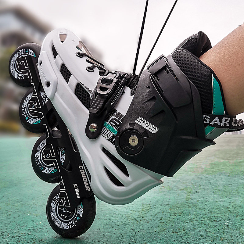 Cougar skates adult roller skates adult roller skates men and women professional flat shoes single row pulley college students