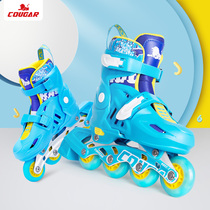 Cougar roller skates Childrens full set of skates Medium and large children Beginner roller skates Professional high-end mens and womens children