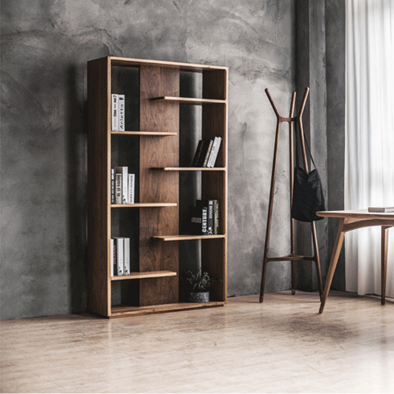 Nordic Creative Full Solid Wood Living Room Multi-story Bookcase Display Shelve American Minimalist Book House Containing Display Bookshelves