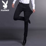 Playboy quần âu nam mùa thu đông mùa đông mới quần nam cộng với nhung dày dày quần dài quần nam