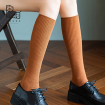 Request Dispensers 2 Double Pressure Socks Pure Cotton Straight Strips Slim Leg Calf Socks JK Long Barrel Socks Display Slim high cylinder and kneecap