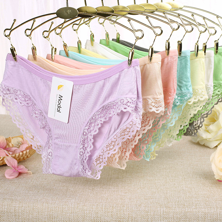 7 hộp quà tặng đồ lót phụ nữ cotton gợi cảm eo thấp tóm tắt quần lớn tuần tuần quần ren quần sịp