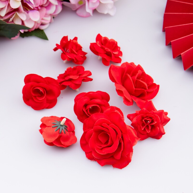 Diy Wedding Roses Decorated Flower Ball MaterialSimulation Size Red Roses Roses Head Size Size Size Size Size Size of Roses