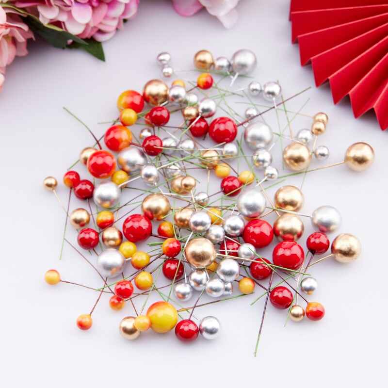 Small Wild Fruits Small Fruits Red Fruits Flower Rings Material Delight Sugar Box Accessories Christmas DIY Emulation Decorative Accessories Material Packs