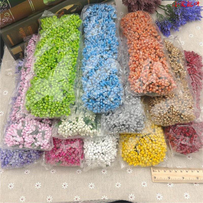 Small flower ear diy wreath material wedding candy box simulation bouquet material pistil core wedding supplies fake flower decoration