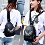 Маленький рюкзак, полиуретановая модная сумка через плечо, универсальная небольшая сумка для путешествий, нагрудная сумка, в корейском стиле