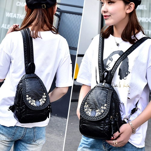 Маленький рюкзак, полиуретановая модная сумка через плечо, универсальная небольшая сумка для путешествий, нагрудная сумка, в корейском стиле, коллекция 2023