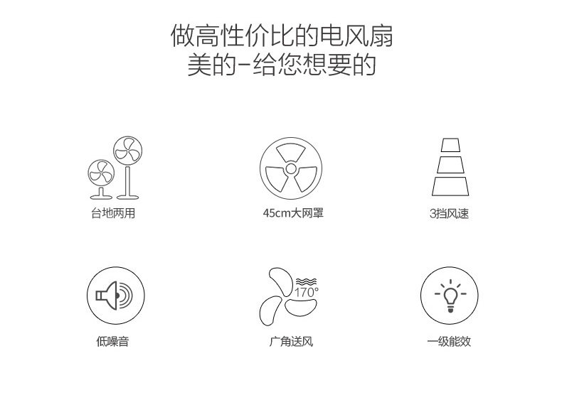反季特价 美的 台立两用电风扇 图3