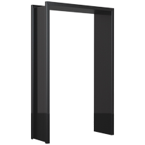 Stainless steel window cover with edge door frame extremely narrow seamless anti-fingerprint metal matte black window cover extremely narrow door frame customization