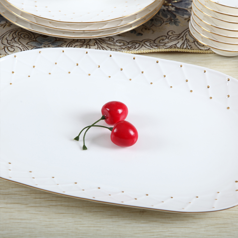 European ingrid ipads porcelain tableware household suit Chinese ceramic bowl dishes porcelain tableware box of marriage