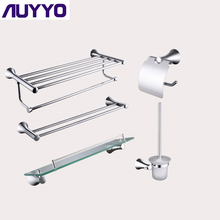 AUYYO all-copper European-style bathroom toilet hardware bathroom storage set bath towel rack towel rack pendant