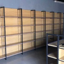 Supermarket shelves four-column wood grain display rack adjustment double-sided Nakajima cabinet Mingchuang high-quality commercial mother and baby stationery display cabinet