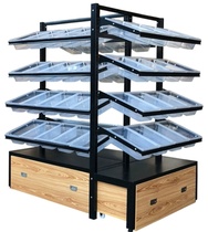 Snack shelf Supermarket dried fruit bulk pile head Nakajima multi-layer bulk rack Second-hand convenience store snack shop display rack