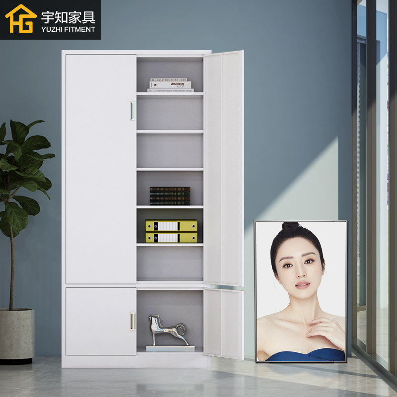 Glass door bookcase removable dorm province space short cabinet minimalist modern overall stratified cabinet locker cabinet-Taobao