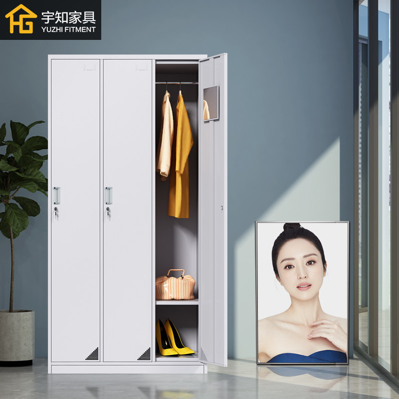 Three-door locker bathroom storage cabinet staff storage dormitory cabinet gym changing wardrobe factory multi-door cabinet shoe cabinet