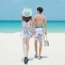 Bộ đồ bơi cặp đôi mới 2017 tắm nước nóng mùa xuân mới ngực nhỏ tụ tập chia ba mảnh phẳng đôi quần đi biển quần bơi - Vài đồ bơi 	đồ đi biển cặp đôi	 Vài đồ bơi