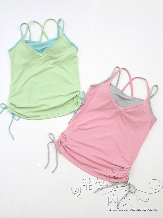 12 YouFamily Day Single Sport Women Bra-t with chest cushion No steel ring harness vest free of bra cups One body yoga