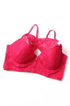 42 full 80 European and American red lace sweet and sexy bra X type beauty vest type large chest mm female underwear